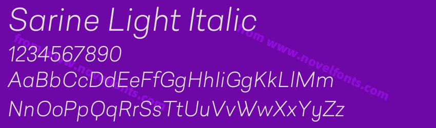 Sarine Light ItalicPreview Sarine Light ItalicPreview