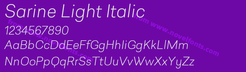 Sarine Light ItalicPreview Sarine Light ItalicPreview