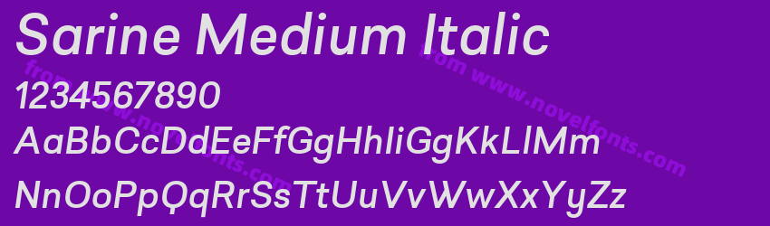 Sarine Medium ItalicPreview Sarine Medium ItalicPreview
