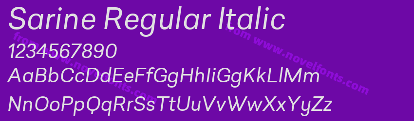 Sarine Regular ItalicPreview Sarine Regular ItalicPreview