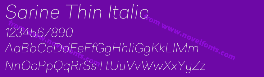 Sarine Thin ItalicPreview Sarine Thin ItalicPreview