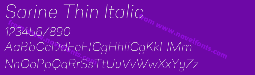 Sarine Thin ItalicPreview Sarine Thin ItalicPreview