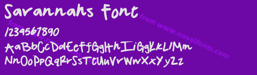 Savannahs FontPreview Savannahs FontPreview