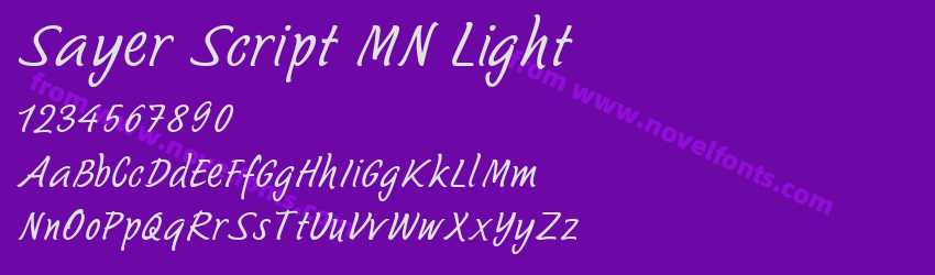 Sayer Script MN LightPreview Sayer Script MN LightPreview