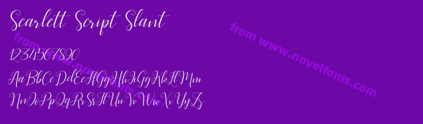 Scarlett Script SlantPreview Scarlett Script SlantPreview