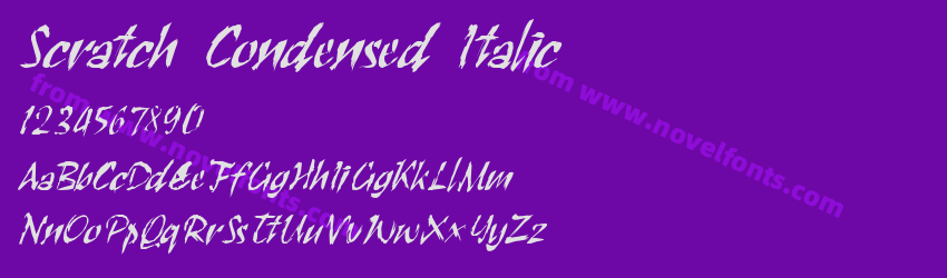 Scratch Condensed ItalicPreview Scratch Condensed ItalicPreview