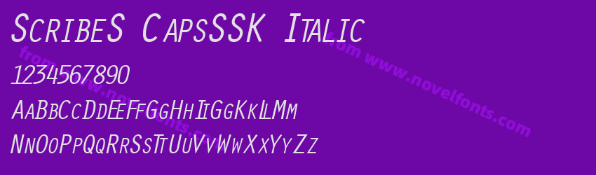 ScribeS CapsSSK ItalicPreview ScribeS CapsSSK ItalicPreview