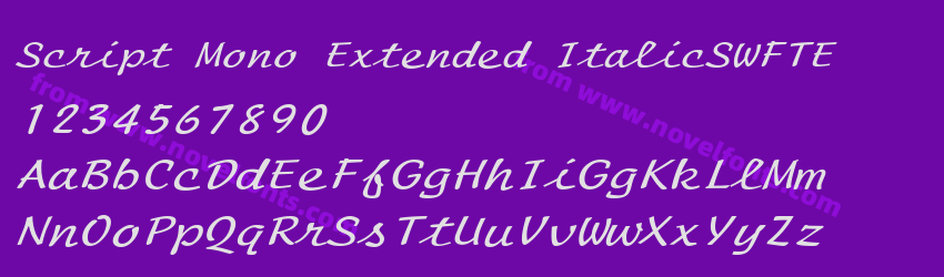 Script Mono Extended ItalicSWFTEPreview Script Mono Extended ItalicSWFTEPreview