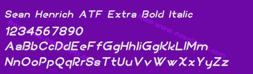 Sean Henrich ATF Extra Bold ItalicPreview Sean Henrich ATF Extra Bold ItalicPreview
