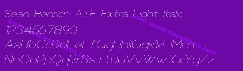 Sean Henrich ATF Extra Light ItalicPreview Sean Henrich ATF Extra Light ItalicPreview