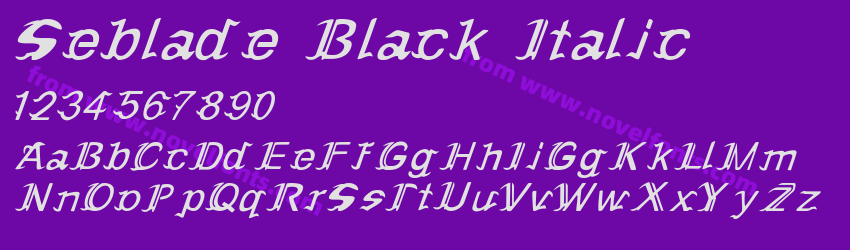 Seblade Black ItalicPreview Seblade Black ItalicPreview