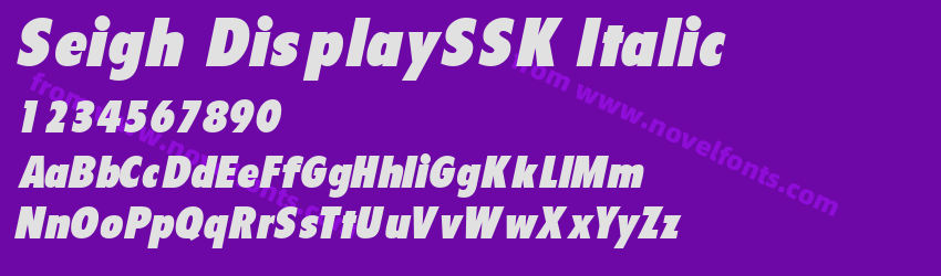 Seigh DisplaySSK ItalicPreview Seigh DisplaySSK ItalicPreview