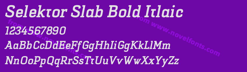Selektor Slab Bold ItlaicPreview Selektor Slab Bold ItlaicPreview