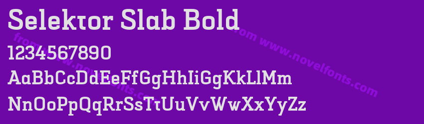 Selektor Slab BoldPreview Selektor Slab BoldPreview