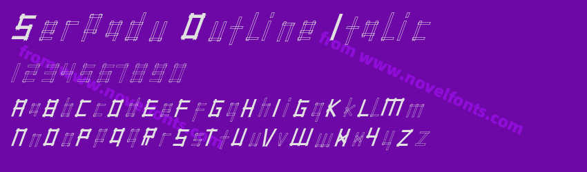 Serpadu Outline ItalicPreview Serpadu Outline ItalicPreview
