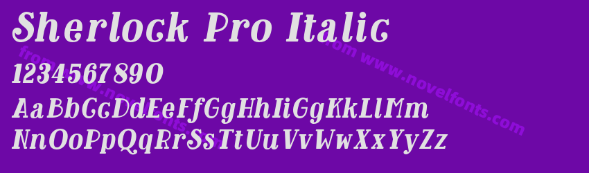 Sherlock Pro ItalicPreview Sherlock Pro ItalicPreview
