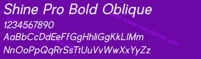 Shine Pro Bold ObliquePreview Shine Pro Bold ObliquePreview