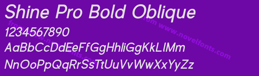 Shine Pro Bold ObliquePreview Shine Pro Bold ObliquePreview