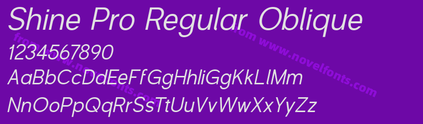 Shine Pro Regular ObliquePreview Shine Pro Regular ObliquePreview