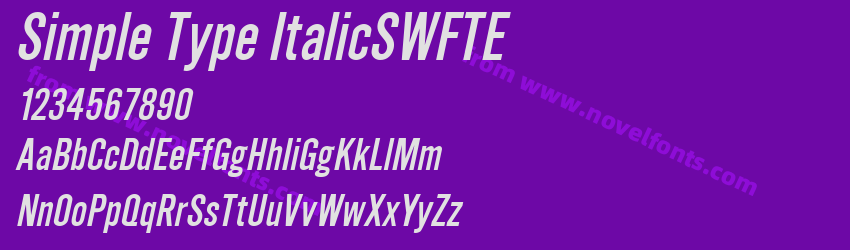 Simple Type ItalicSWFTEPreview Simple Type ItalicSWFTEPreview