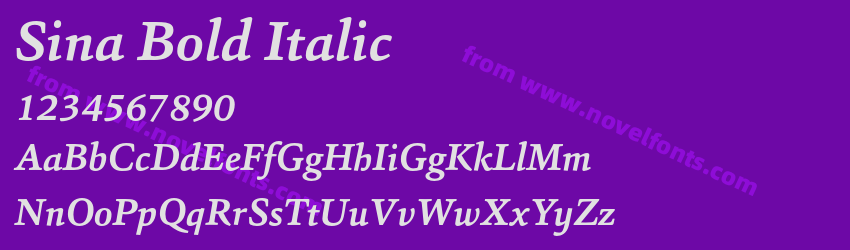 Sina Bold ItalicPreview Sina Bold ItalicPreview
