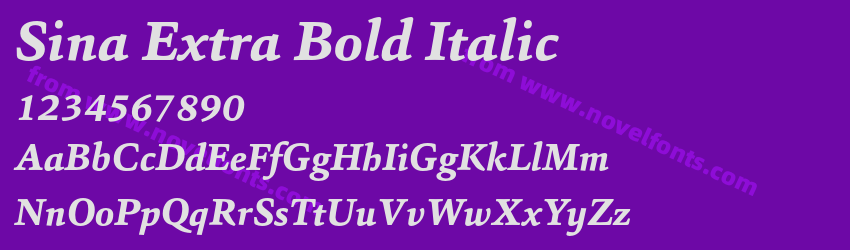Sina Extra Bold ItalicPreview Sina Extra Bold ItalicPreview