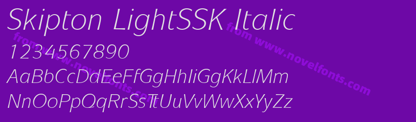Skipton LightSSK ItalicPreview Skipton LightSSK ItalicPreview