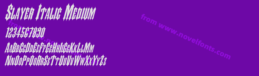 Slayer Italic MediumPreview Slayer Italic MediumPreview