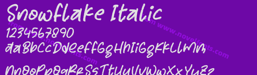 Snowflake ItalicPreview Snowflake ItalicPreview