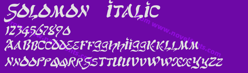 Solomon ItalicPreview Solomon ItalicPreview