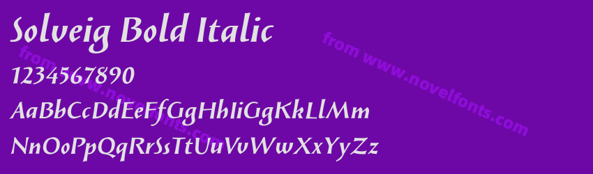 Solveig Bold ItalicPreview Solveig Bold ItalicPreview