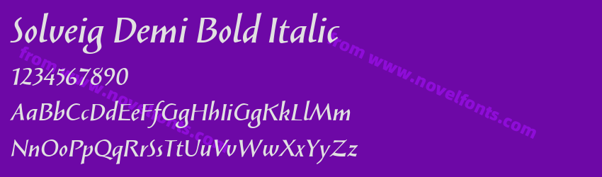 Solveig Demi Bold ItalicPreview Solveig Demi Bold ItalicPreview