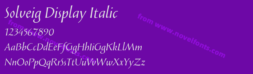 Solveig Display ItalicPreview Solveig Display ItalicPreview