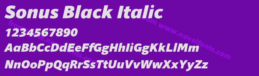 Sonus Black ItalicPreview Sonus Black ItalicPreview