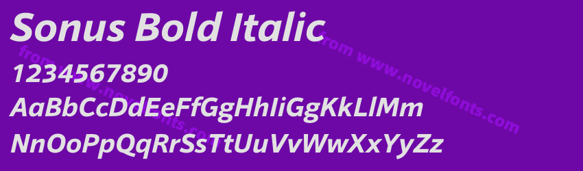 Sonus Bold ItalicPreview Sonus Bold ItalicPreview