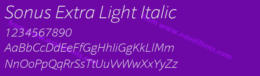 Sonus Extra Light ItalicPreview Sonus Extra Light ItalicPreview