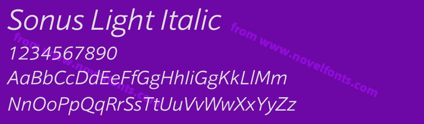 Sonus Light ItalicPreview Sonus Light ItalicPreview