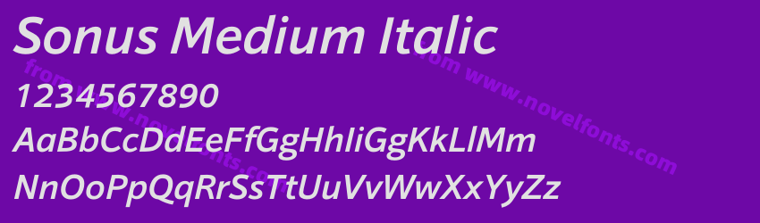 Sonus Medium ItalicPreview
