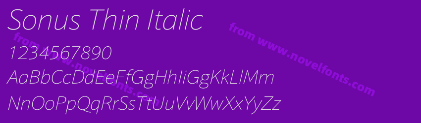 Sonus Thin ItalicPreview Sonus Thin ItalicPreview