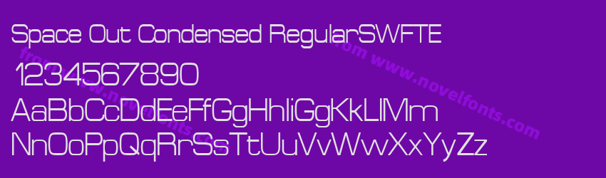 Space Out Condensed RegularSWFTEPreview Space Out Condensed RegularSWFTEPreview