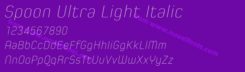 Spoon Ultra Light ItalicPreview Spoon Ultra Light ItalicPreview