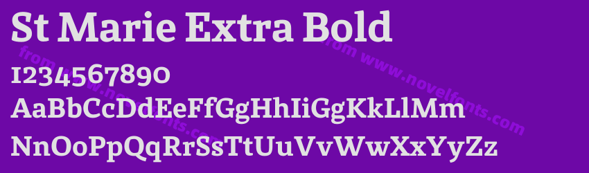 St Marie Extra BoldPreview St Marie Extra BoldPreview