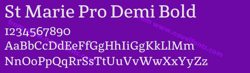 St Marie Pro Demi BoldPreview St Marie Pro Demi BoldPreview