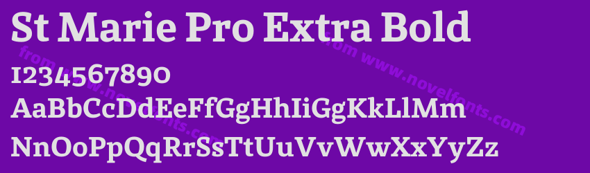 St Marie Pro Extra BoldPreview St Marie Pro Extra BoldPreview