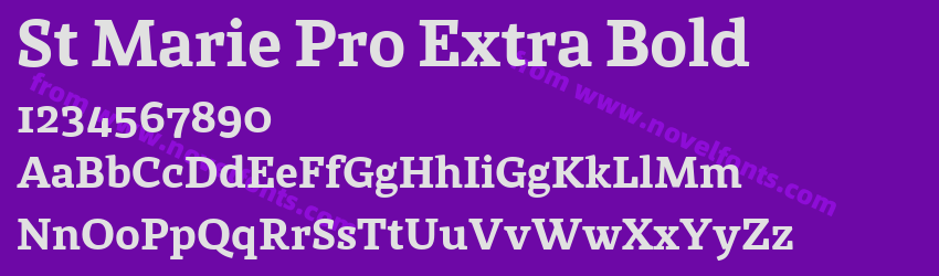 St Marie Pro Extra BoldPreview St Marie Pro Extra BoldPreview