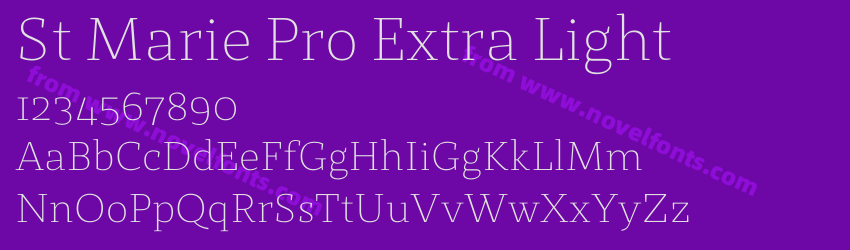 St Marie Pro Extra LightPreview St Marie Pro Extra LightPreview