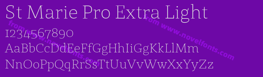 St Marie Pro Extra LightPreview St Marie Pro Extra LightPreview