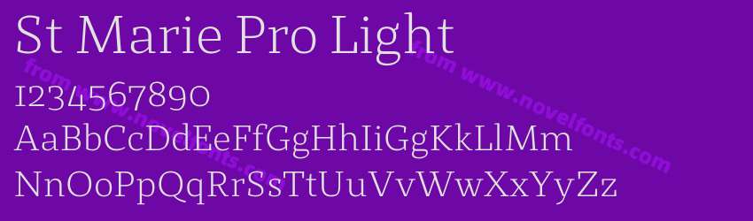 St Marie Pro LightPreview St Marie Pro LightPreview