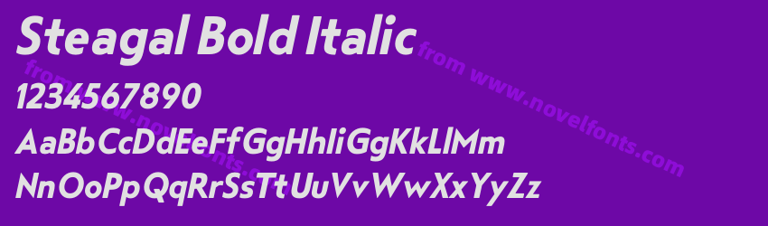 Steagal Bold ItalicPreview Steagal Bold ItalicPreview
