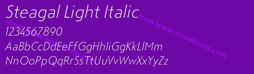 Steagal Light ItalicPreview Steagal Light ItalicPreview